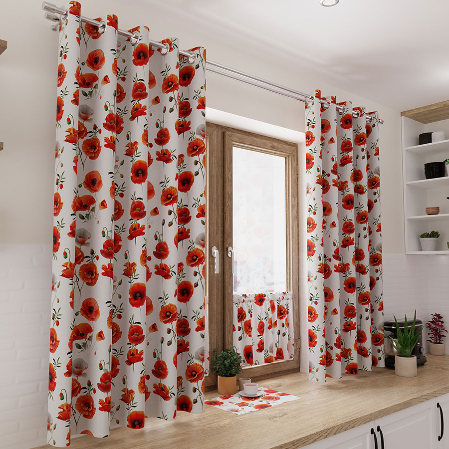 Tkanina dekoracyjna w maki