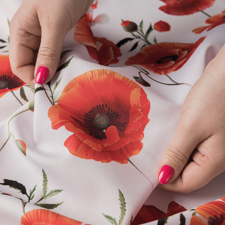 Tkanina dekoracyjna w maki