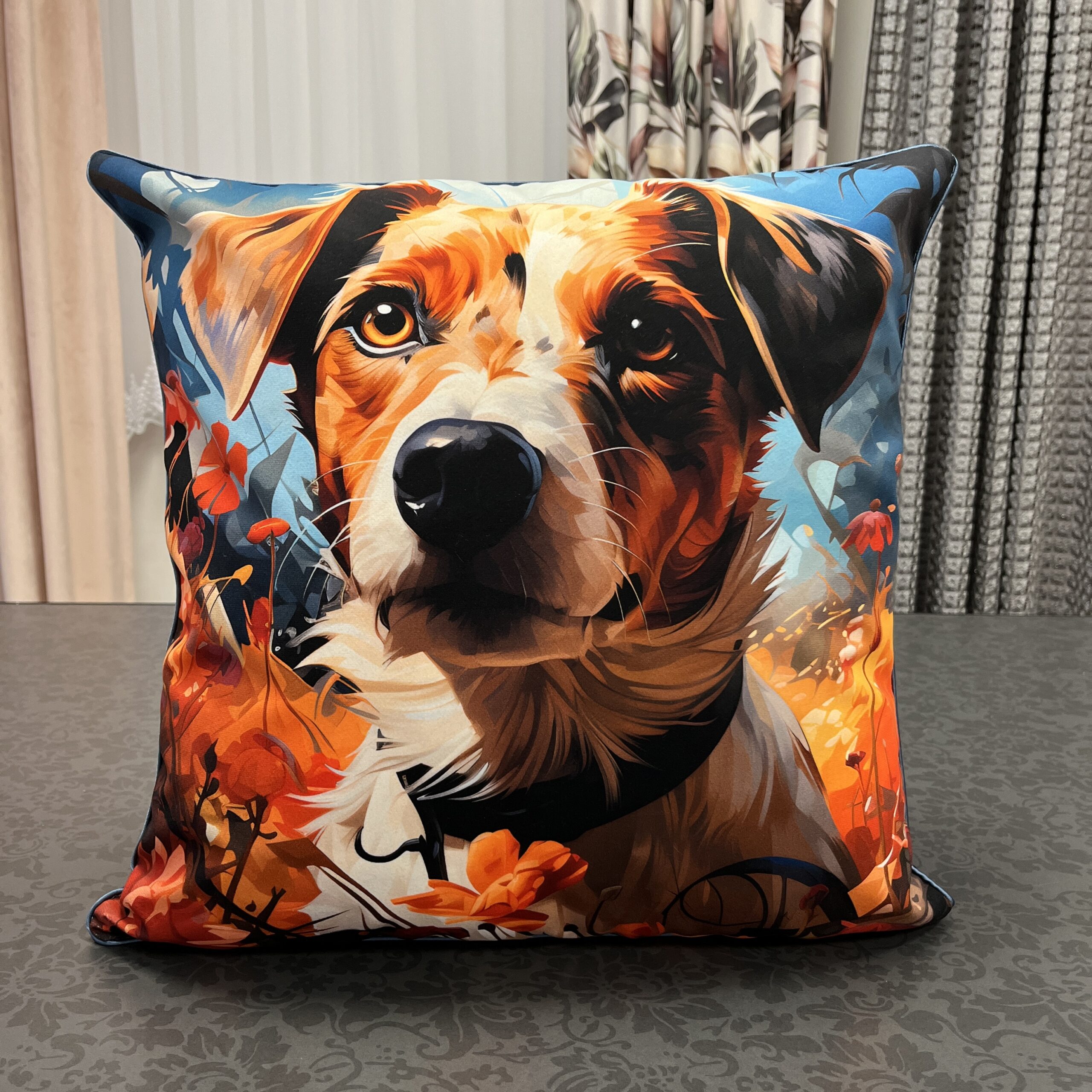 Poduszka welurowa JACK RUSSEL TERRIER 01 50x50cm