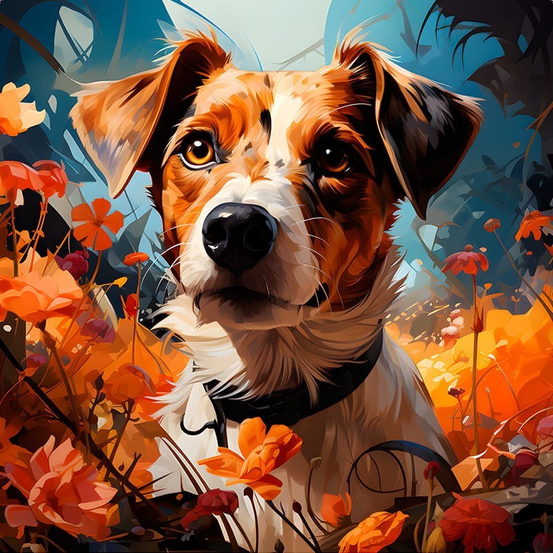 Poduszka welurowa JACK RUSSEL TERRIER 01 50x50cm - obrazek 2