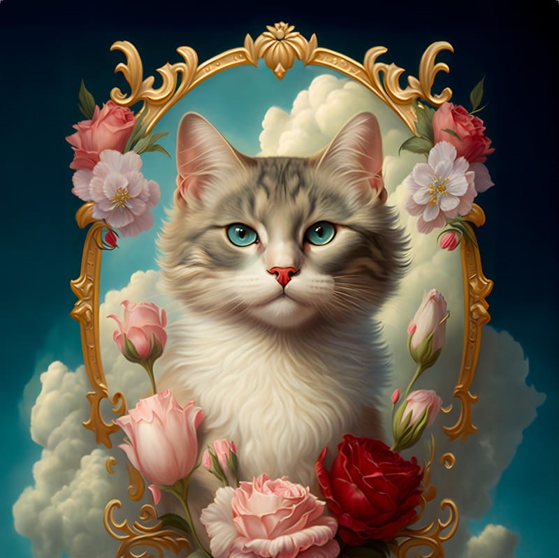 Poszewka welurowa BOSKI KOT 02 50x50cm - obrazek 2