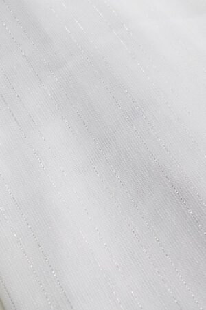 Firanka fantazyjna biała ze srebrną nitką 318461/02